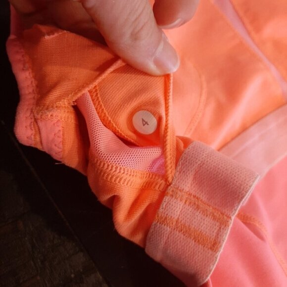 Lululemon Run Pace Tank Top Pink Orange Yoga Racerback Athletic Mesh Size 4 - Picture 15 of 16